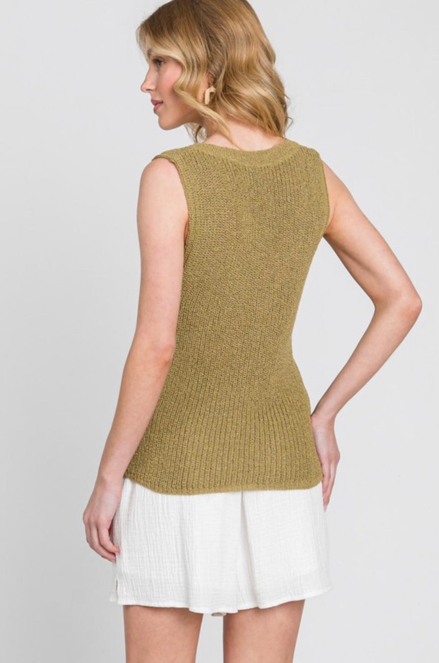 Green With Envy Knit Top