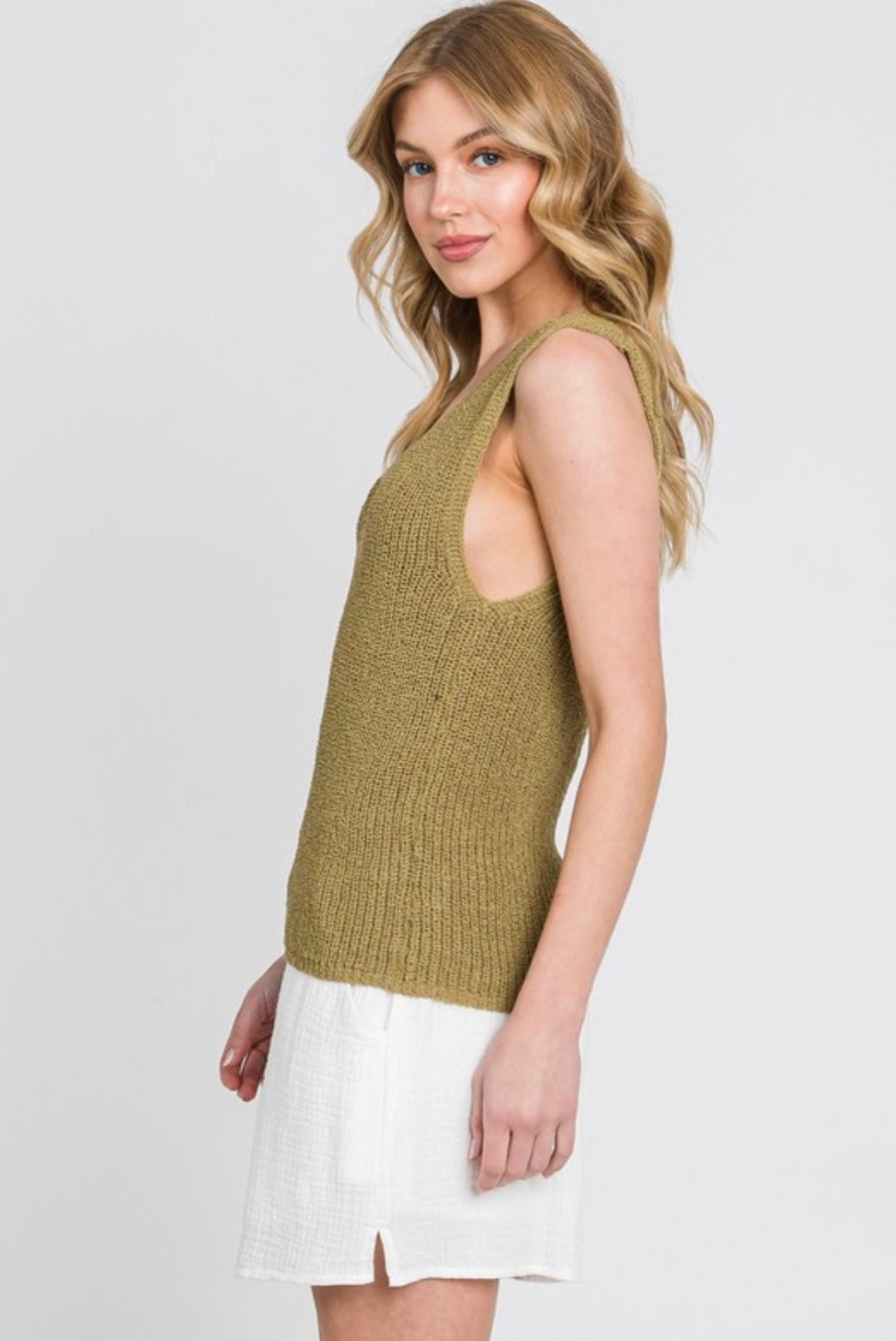 Green With Envy Knit Top