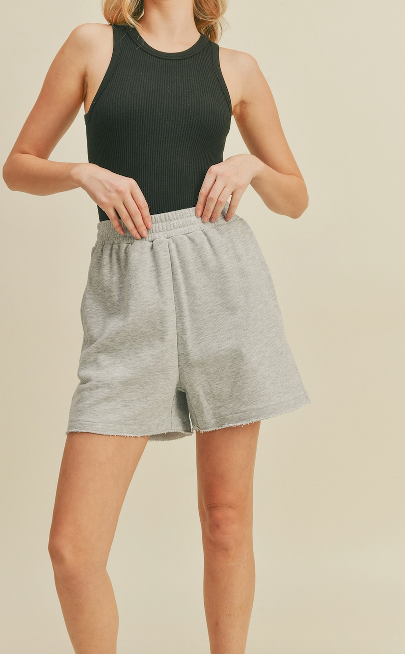 Grey Sweats Effect Shorts