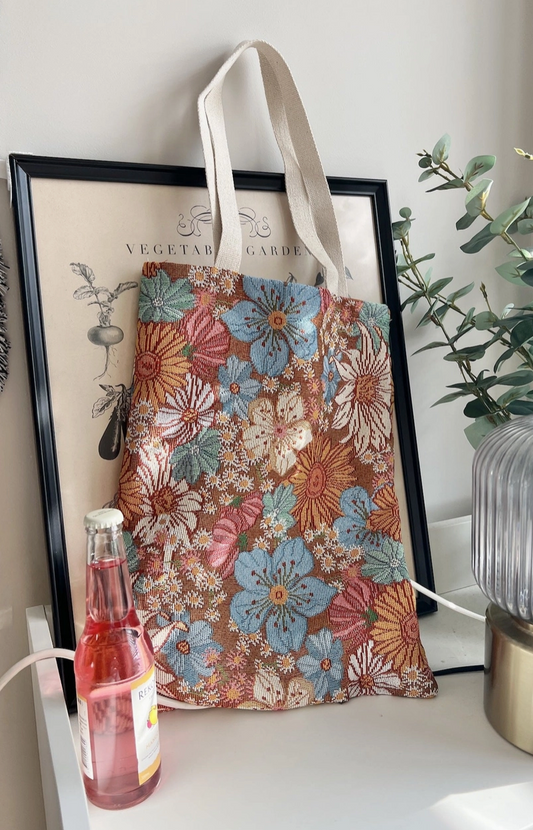 Floral Tote - Embroidered