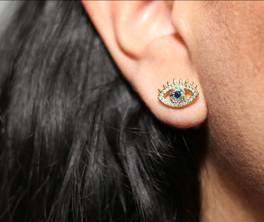 Evil Eye Stud Earrings