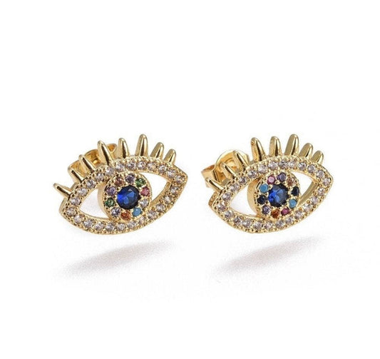 Evil Eye Stud Earrings