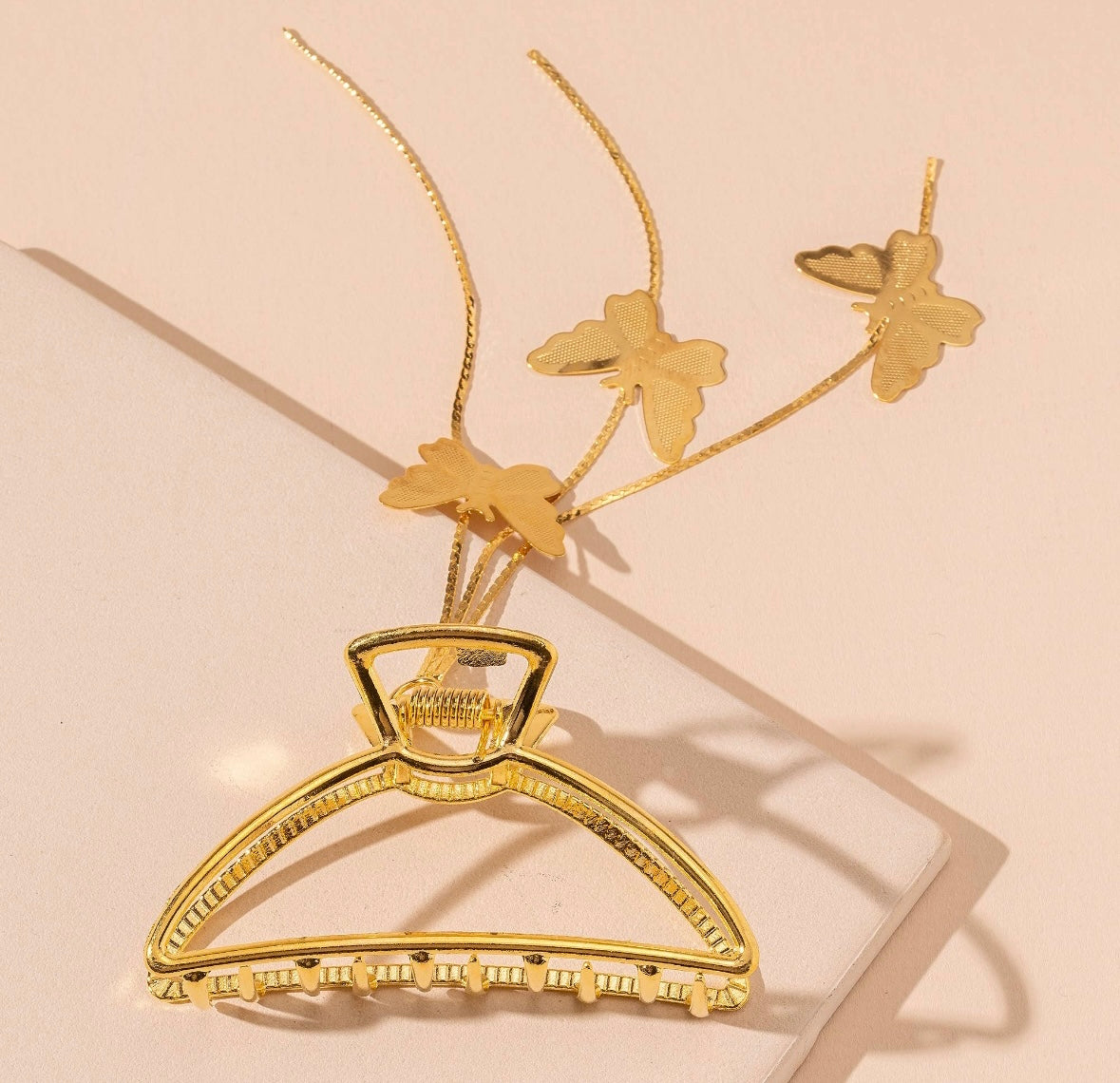 Golden Butterfly Claw Clip